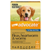 Advocate Spot-on Flea and Worm Treatment for Extra Large Dog over 25kg 3pk